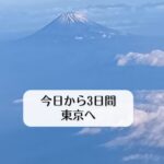 今日から3日間東京へ