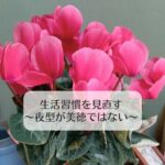 生活習慣を見直す～夜型が美徳ではない～