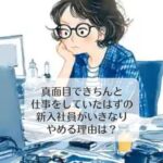 真面目できちんと仕事をしていたはずの新入社員がいきなりやめる理由は？