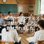 地元のボランティア活動がメディアに取材されました。